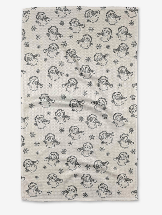 Geometry Tea Towel | Vintage Santa