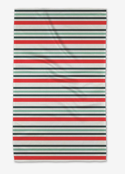 Geometry Tea Towel | Christmas Stripes