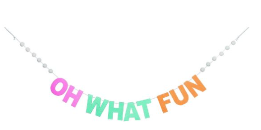 Oh What Fun Knitted Garland
