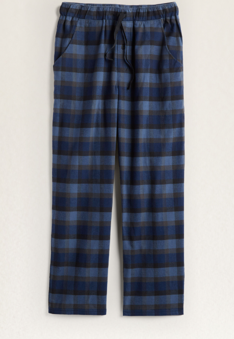 Lounge Pant | Charcoal/Blue Block Plaid