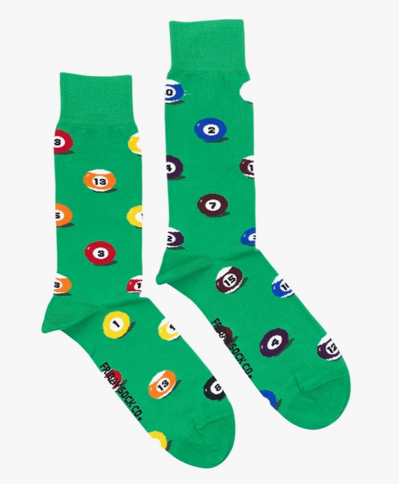 Billiards Mismatched Men’s Socks