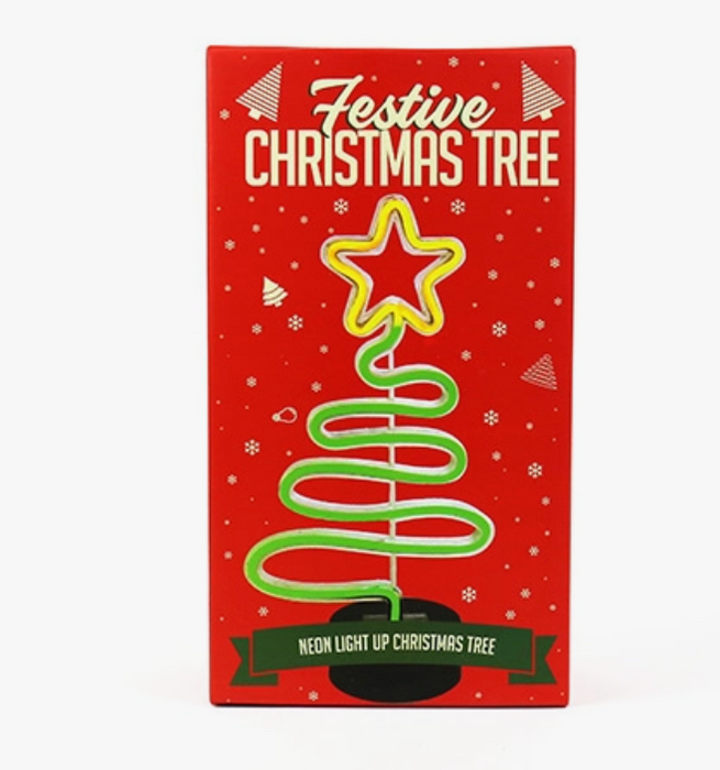 Festive Christmas Tree Neon Light