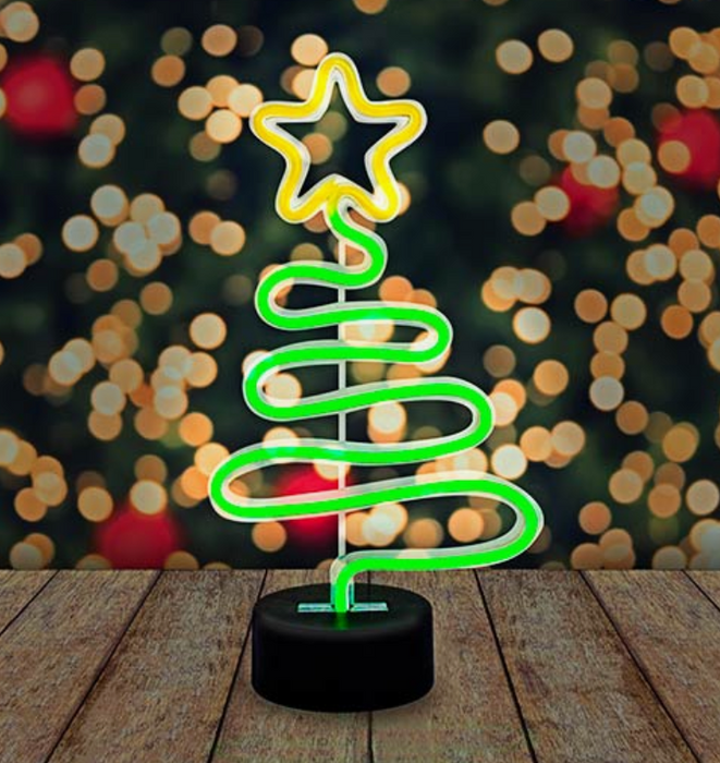 Festive Christmas Tree Neon Light