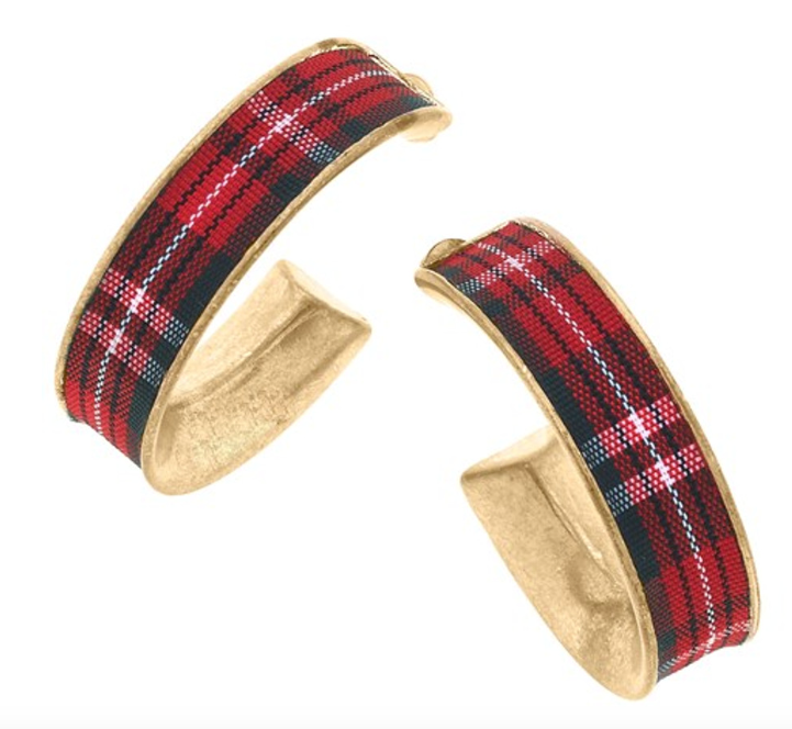 Libby Tartan Hoop Earrings