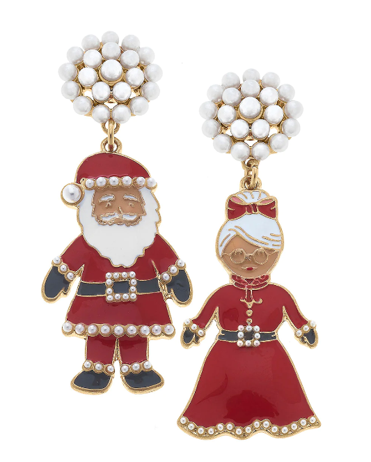 Santa & Mrs Claus Earrings