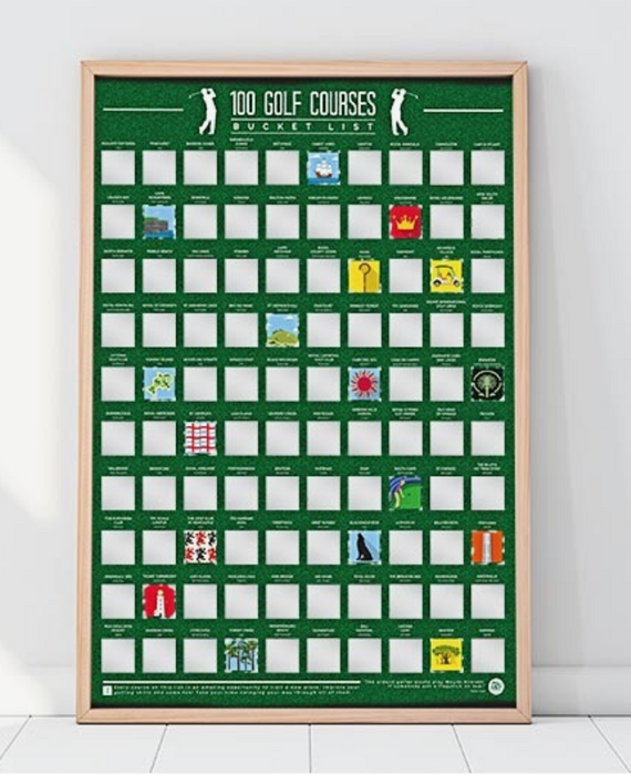 Bucket List Scratch Poster | Golf Edition