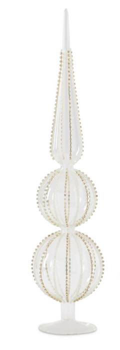 Jeweled Clear Glass Finial