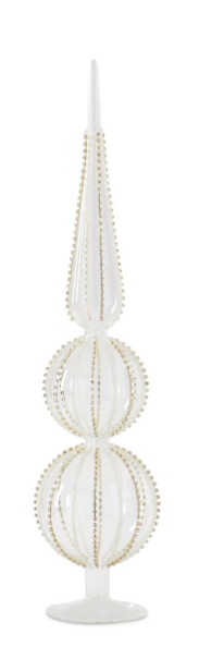 Jeweled Clear Glass Finial