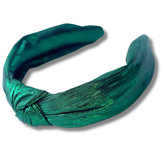 Green Metallic Knotted Headband