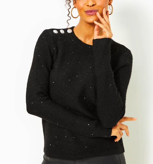 Morgen Sweater | Black Metallic