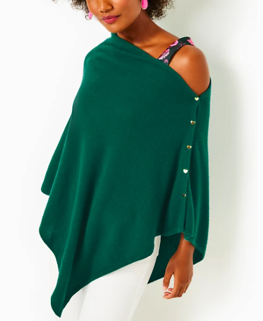 Harp Cashmere Wrap | Evergreen