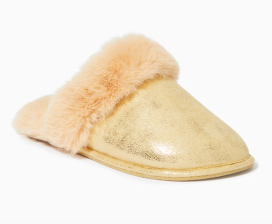 Harte Slippers | Gold Metallic