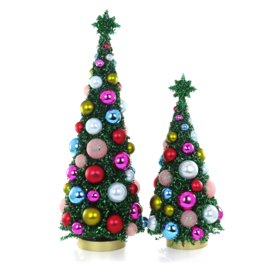 Green Midcentury Glitter Tree