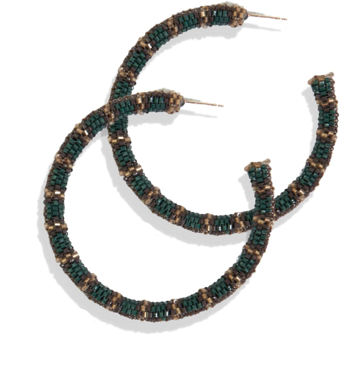Raquel Hoop Earring | Emerald (CBER1110EM)
