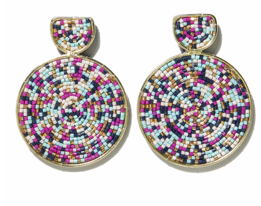 Stella Confetti Earring | Navy (CBER0510NM)