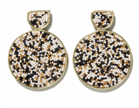 Stella Confetti Earring | Black (CBER0510BW)