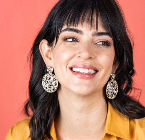 Stella Confetti Earring | Black (CBER0510BW)