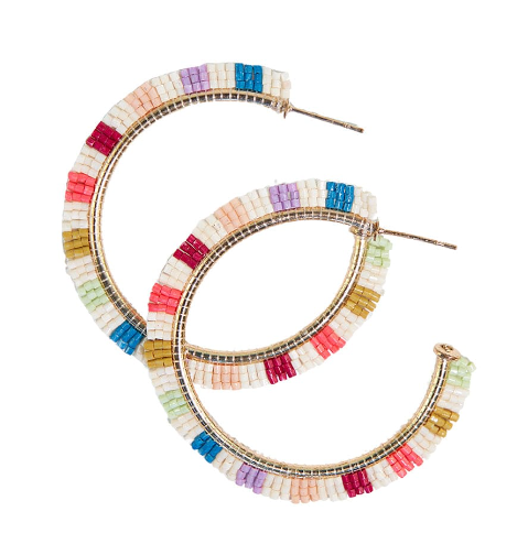 Nora Hoop Earring | Cream (CBER1100IR)