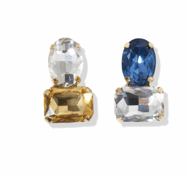 Abigail Mixed Earring | Blue/Yellow