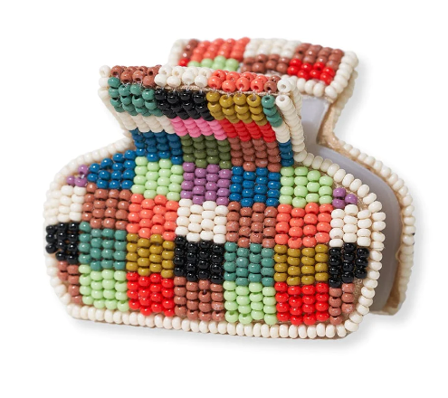 Gia Petite Hair Clip | Multicolor Check