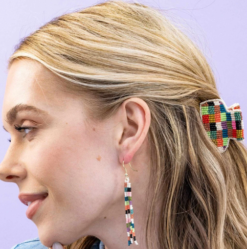Gia Petite Hair Clip | Multicolor Check