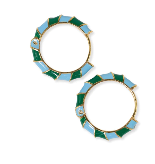 Pippa Earrings | Green/Blue