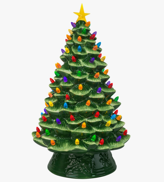 18" Green Nostalgic Light Up Tree