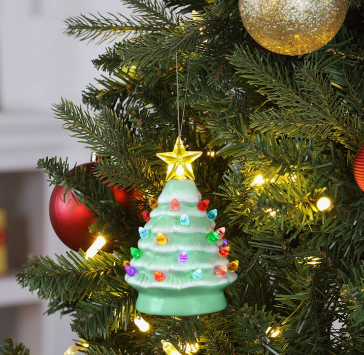5" Seafoam Nostalgic Light Up Tree