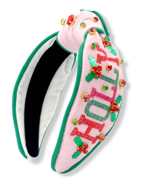 Holly Jolly Headband w/Crystals