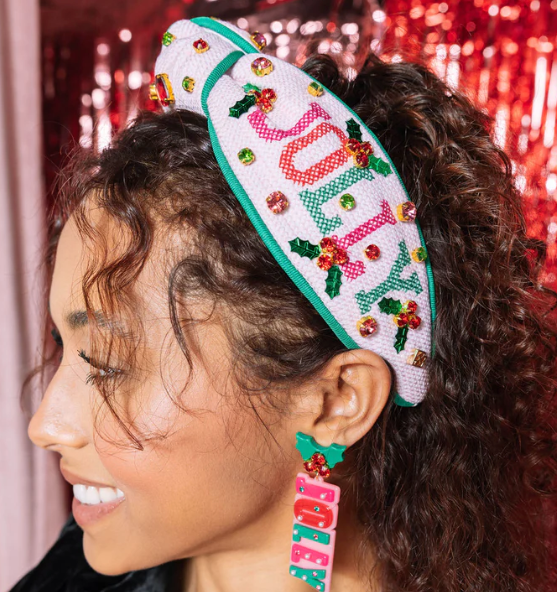 Holly Jolly Headband w/Crystals