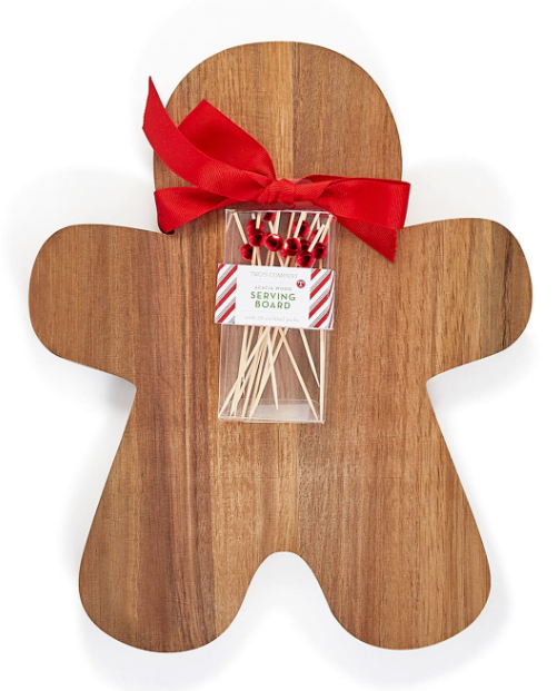 Gingerbread Serving Board w/Cocktail Picks