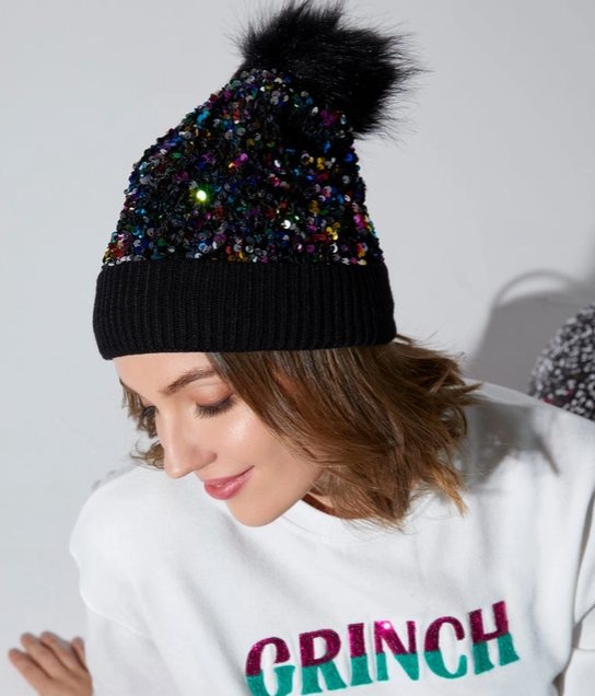 Fiesta Sequin Hat | Black