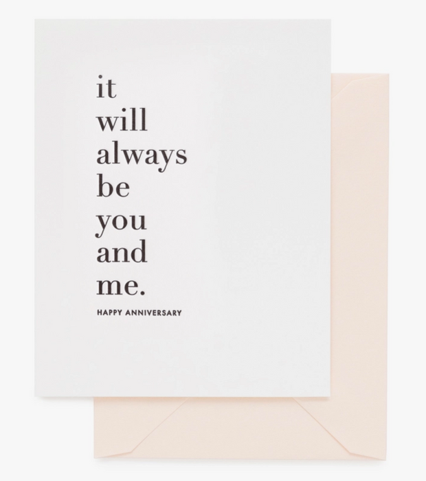 Always You and Me Anniversary Card