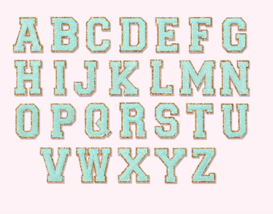 Varsity Alphabet Patch | Cotton Candy