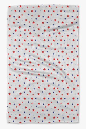 Geometry Tea Towel | Stars White