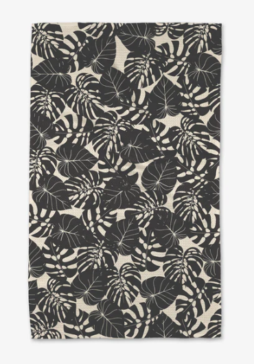 Geometry Tea Towel | Neutral Leaves