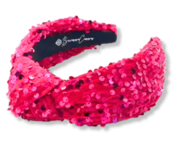 Pink Sequin Knotted Headband