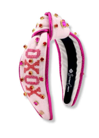 Child XOXO Cross Stitch w/Red Crystals Headband
