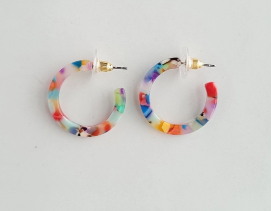 Fiesta Cam Mini Hoop Earrings