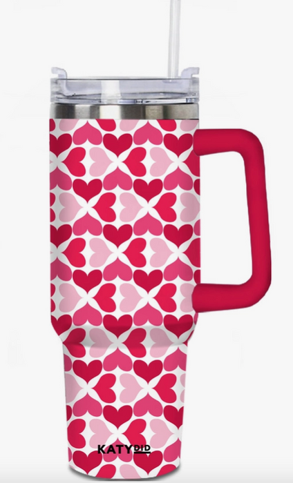 Multicolored Hearts Tumbler