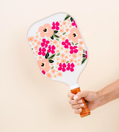 Pickleball Paddle | Pink Lively Floral