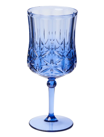 Stemmed Acrylic Wine Glasses | Cobalt