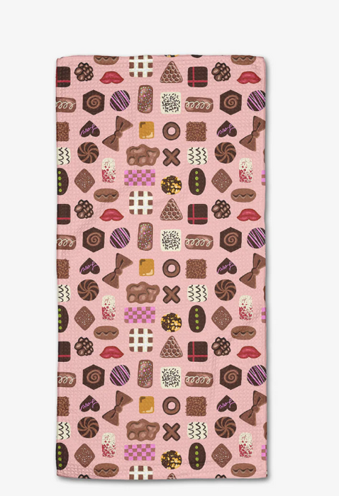 Geometry Tea Towel | Valentine's Chocolate