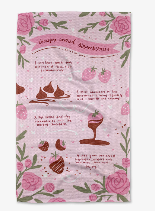 Geometry Tea Towel | Chocolate Covered Strawberries