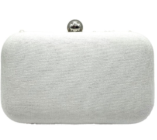 Cream Beaded Clutch