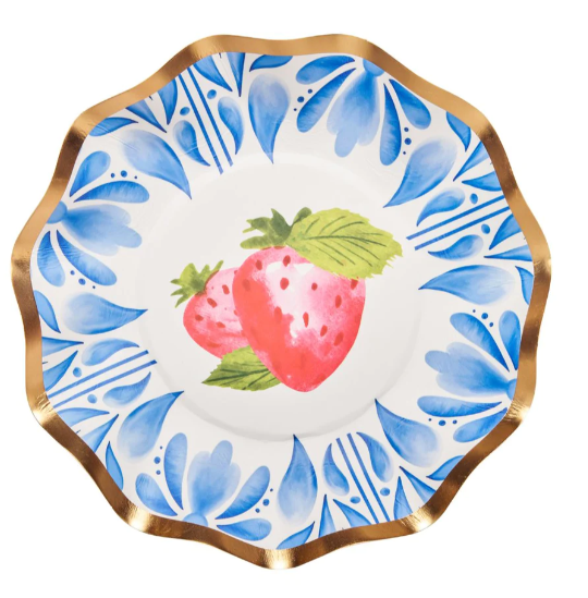 Bleu Strawberries Dessert Bowl