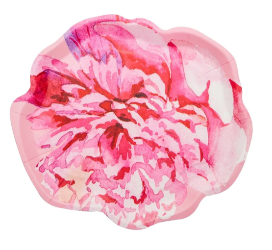 Pink Peony Shaped Plate