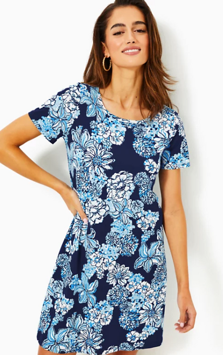 Cody Short Sleeve Dress | Navy Bouquet All Day