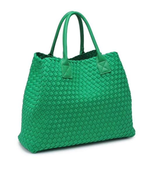 Woven Neoprene Bag | Kelly Green