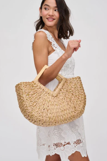 Kehlani Straw Tote | Natural